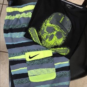 Boys Nike Swimsuit and matching Shirt